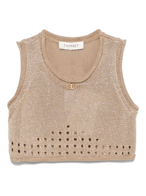 Top bambina dorato TWINSET Kids | 251GJ343100310